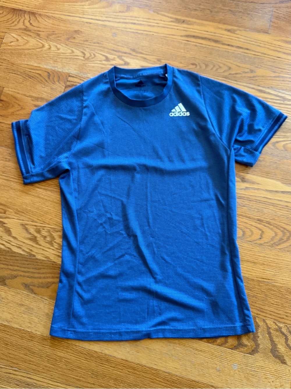Adidas Men’s Blue Tennis Short-Sleeve Athletic Tee